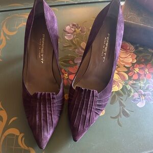 Ferretti Italian Plum Suede Pumps